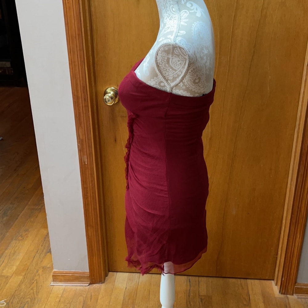 Kimikal strapless chiffon ruched mini cocktail dress. Size small. - Picture 3 of 4